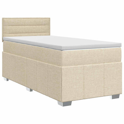 Boxspringbed met matras Crèmekleurig 80 x 200 cm Stof