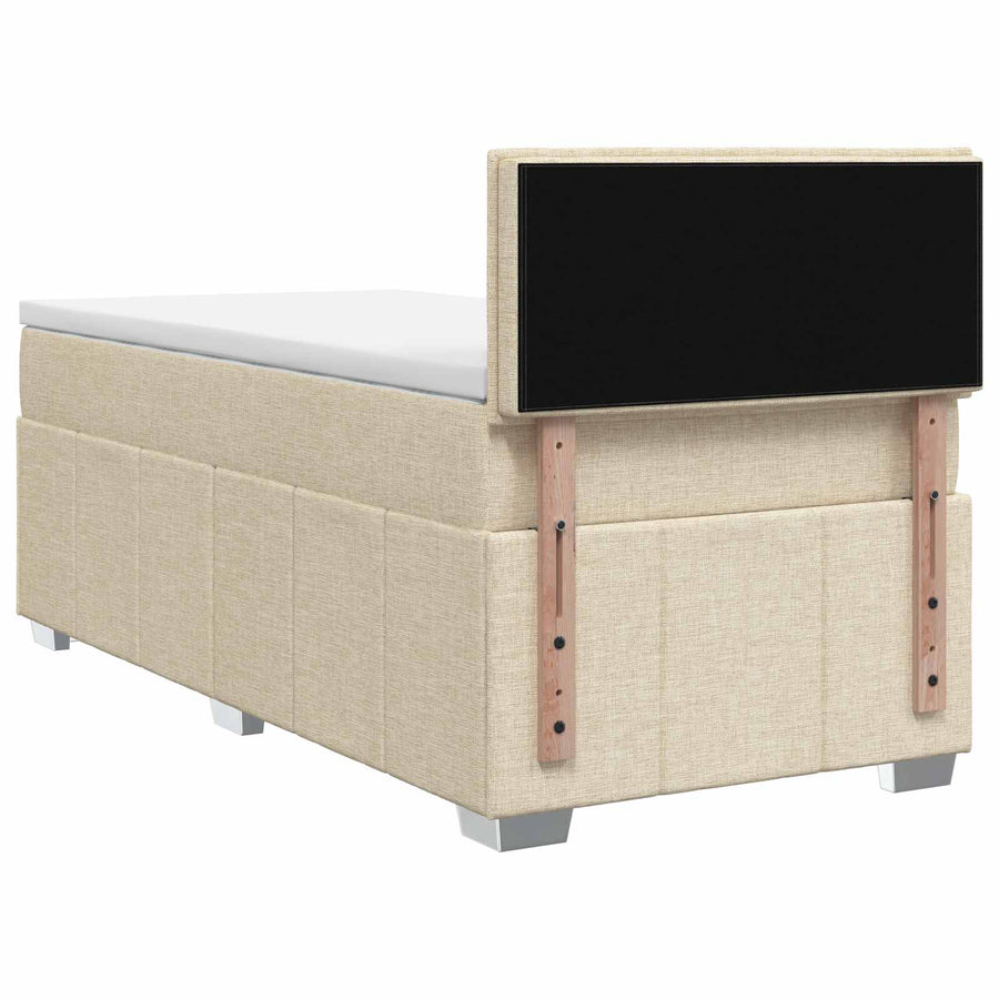 Boxspringbed met matras Crèmekleurig 80 x 200 cm Stof