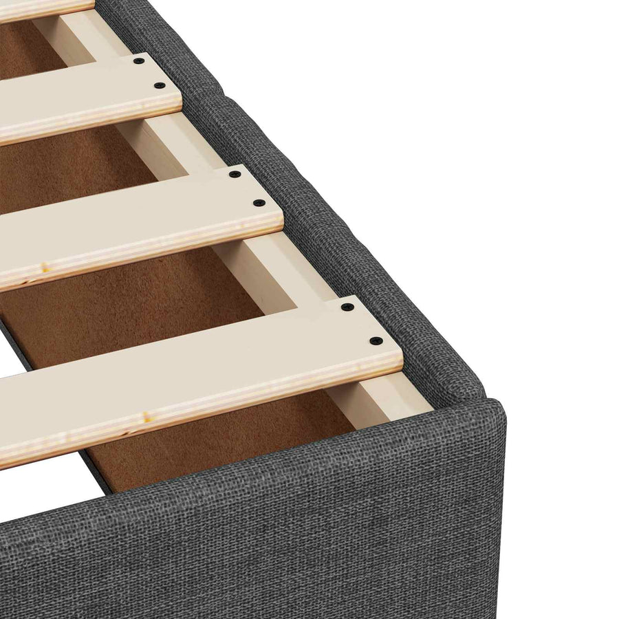 Boxspringbed met matras Donkergrijs 80 x 200 cm Stof