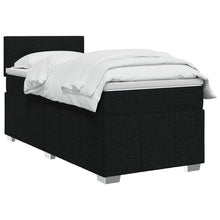 Boxspringbed met matras met hoofdeinde Zwart 80 x 200 cm Stof