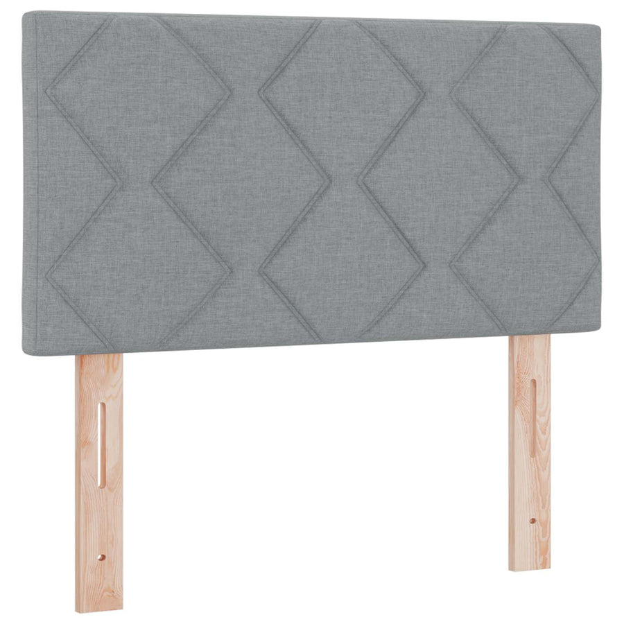 Boxspringbed met matras Lichtgrijs 80 x 200 cm Stof