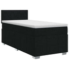 Boxspringbed 80x200 cm zwart met matras hoofdeinde