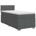 Boxspringbed 90 x 190 cm donkergrijs