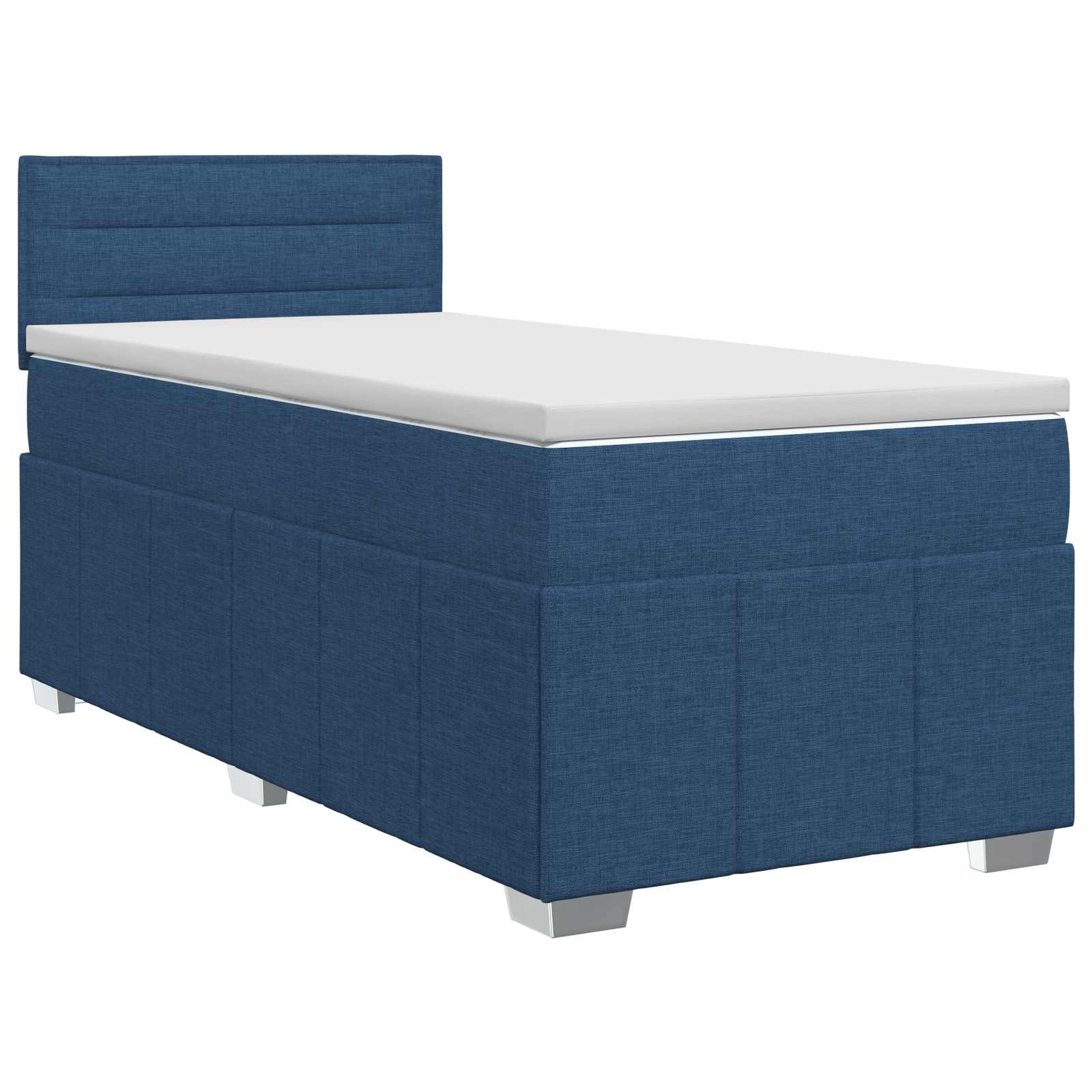 Boxspringbed met matras met hoofdeinde Blauw 90 x 200 cm Stof