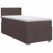 Boxspringbed met matras Donkerbruin 90 x 200 cm Stof