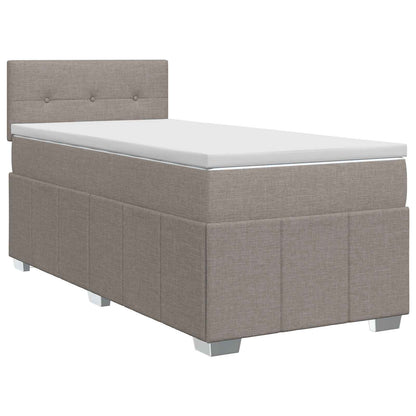 Boxspringbed met matras met hoofdeinde Taupe 90 x 200 cm Stof