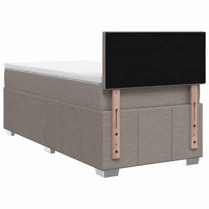 Boxspringbed met matras met hoofdeinde Taupe 90 x 200 cm Stof