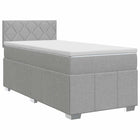 Boxspringbed met matras 90 x 200 cm lichtgrijs