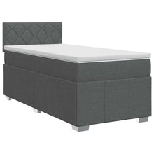 Boxspringbed met matras Donkergrijs 90 x 200 cm Stof