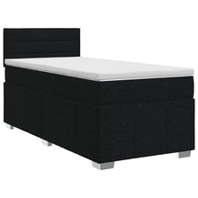 Boxspringbed met matras met hoofdeinde Zwart 100 x 200 cm Stof