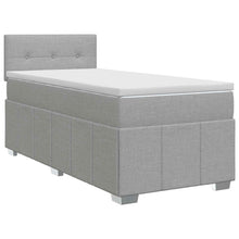 Boxspringbed met matras Lichtgrijs 100 x 200 cm Stof