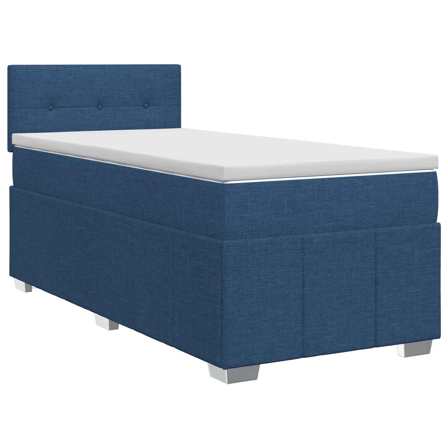 Boxspringbed met matras met hoofdeinde Blauw 100 x 200 cm Stof