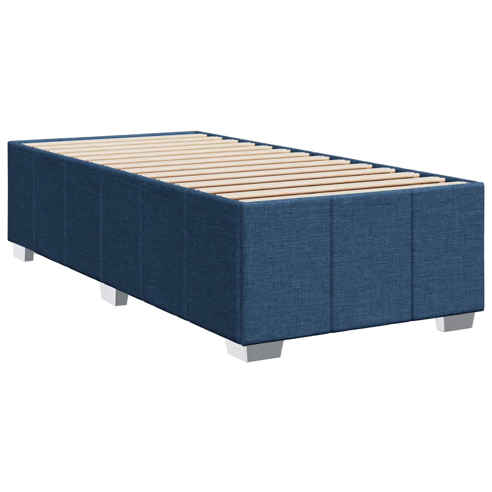 Boxspringbed met matras met hoofdeinde Blauw 100 x 200 cm Stof