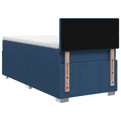 Boxspringbed met matras met hoofdeinde Blauw 100 x 200 cm Stof