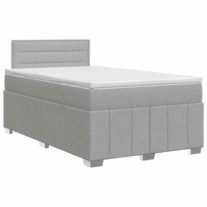 Boxspringbed met matras Lichtgrijs 120 x 190 cm Stof