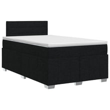 Boxspringbed met matras met hoofdeinde Zwart 120 x 190 cm Stof