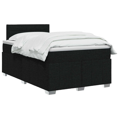 Boxspringbed met matras met hoofdeinde Zwart 120 x 190 cm Stof