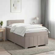 Boxspringbed 120x190 cm taupe met pocketveringmatras