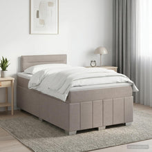 Boxspringbed met matras met hoofdeinde Taupe 120 x 190 cm Stof