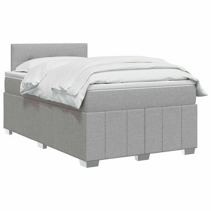 Boxspringbed met matras Lichtgrijs 120 x 190 cm Stof