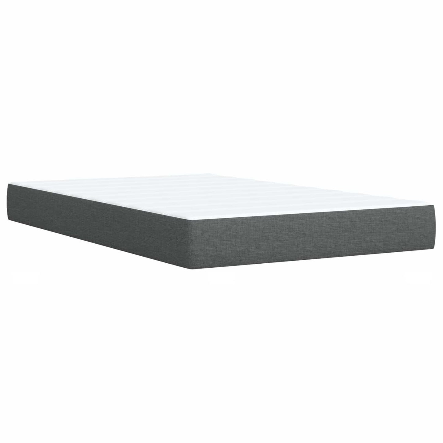 Boxspringbed met matras Donkergrijs 120 x 190 cm Stof