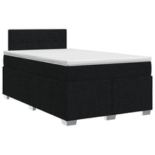 Boxspringbed met matras met hoofdeinde Zwart 120 x 190 cm Stof