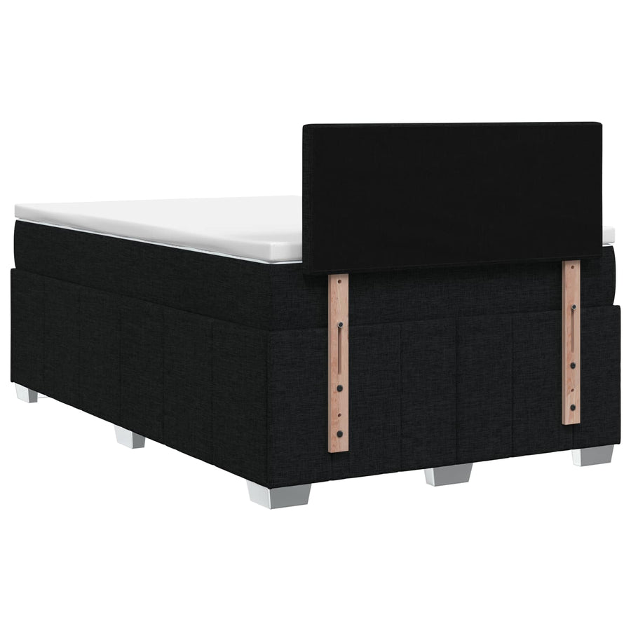 Boxspringbed met matras met hoofdeinde Zwart 120 x 190 cm Stof