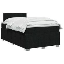 Boxspringbed met matras met hoofdeinde Zwart 120 x 190 cm Stof