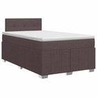 Boxspringbed 120x190 cm donkerbruin stof