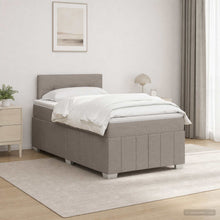 Boxspringbed met matras met hoofdeinde Taupe 120 x 190 cm Stof