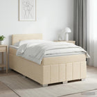Boxspringbed met matras 120 x 190 cm crème