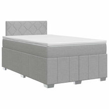 Boxspringbed met matras Lichtgrijs 120 x 190 cm Stof