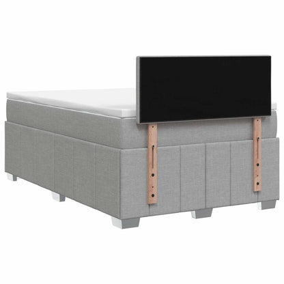 Boxspringbed met matras Lichtgrijs 120 x 190 cm Stof