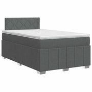 Boxspringbed met matras 120 x 190 cm donkergrijs stof