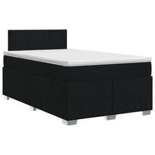 Boxspringbed met matras met hoofdeinde Zwart 120 x 190 cm Stof