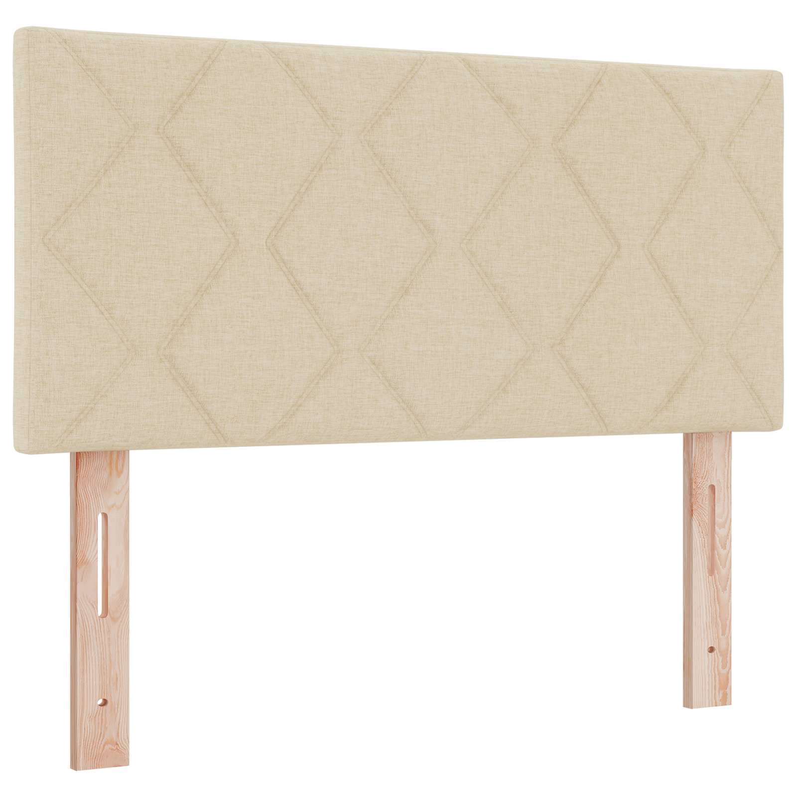 Boxspringbed met matras Crèmekleurig 120 x 190 cm Stof