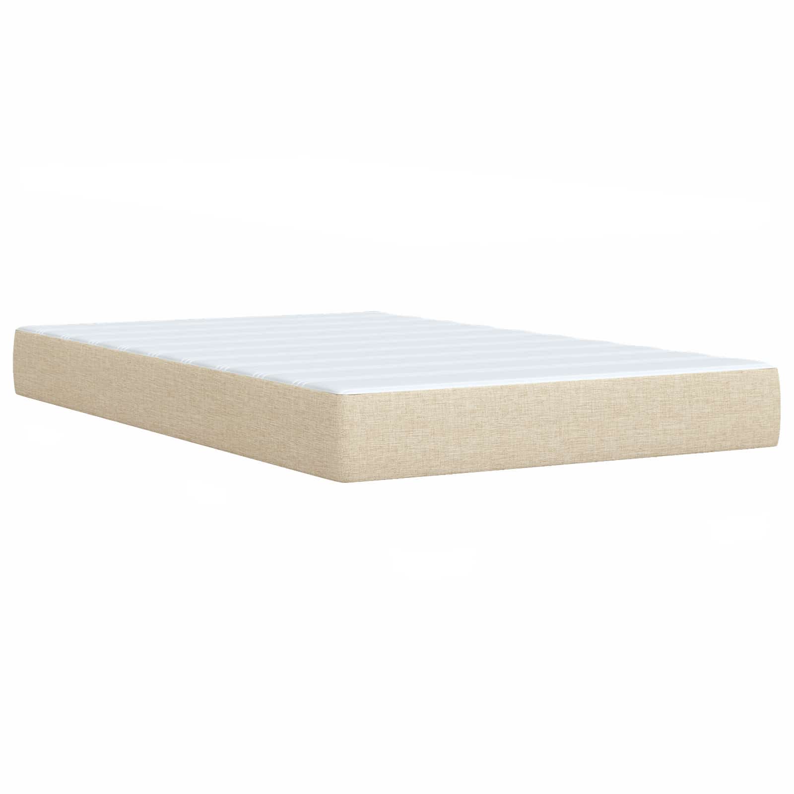Boxspringbed met matras Crèmekleurig 120 x 190 cm Stof