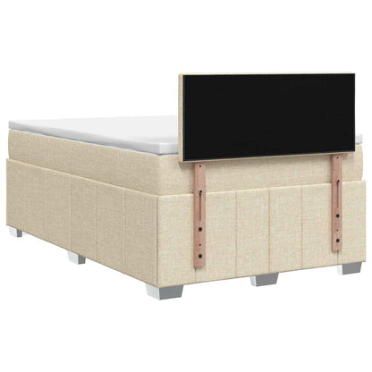 Boxspringbed met matras Crèmekleurig 120 x 190 cm Stof