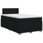 Boxspringbed met matras 120x200 cm zwart stof