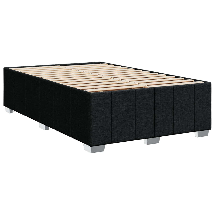Boxspringbed met matras met hoofdeinde Zwart 120 x 200 cm Stof
