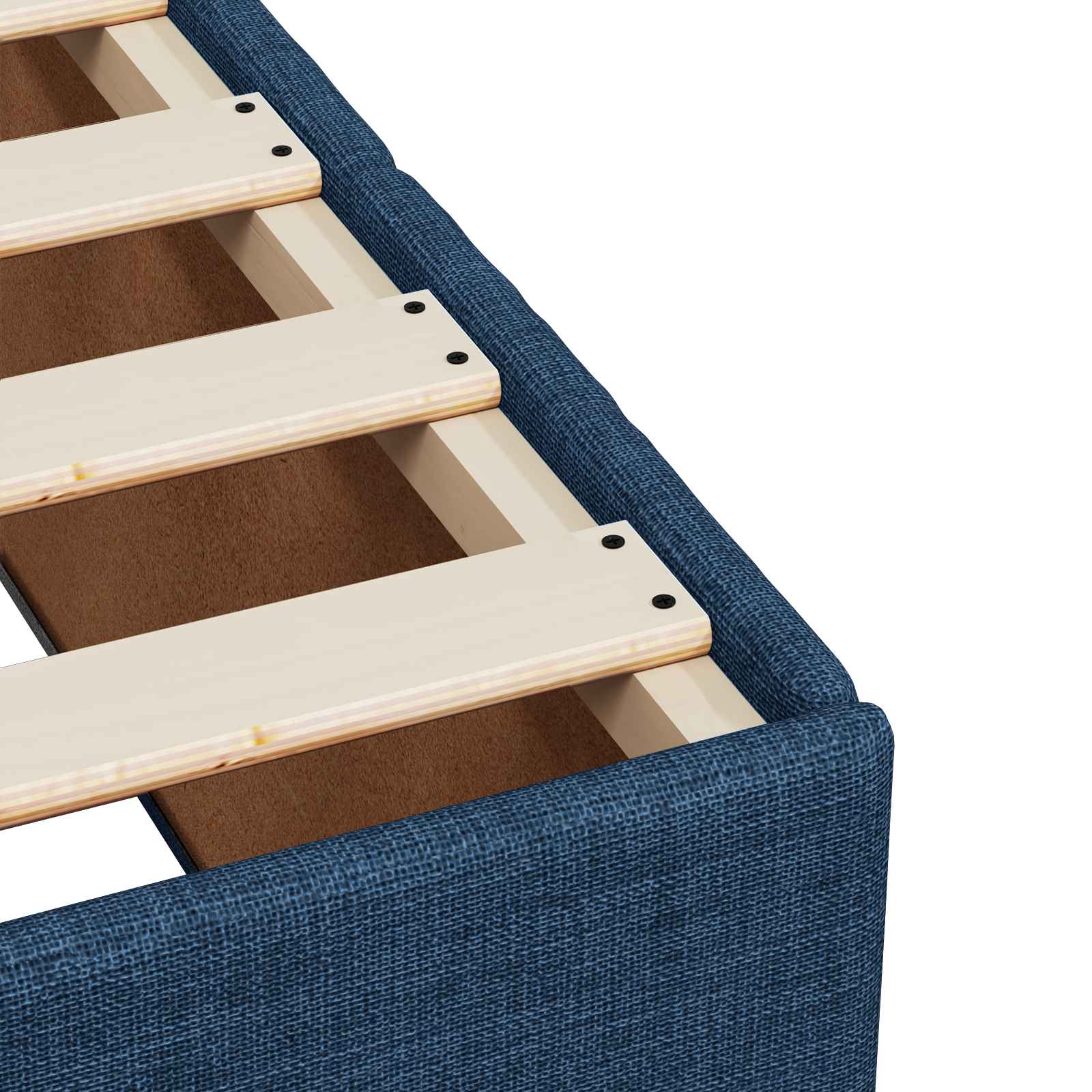Boxspringbed met matras met hoofdeinde Blauw 120 x 200 cm Stof