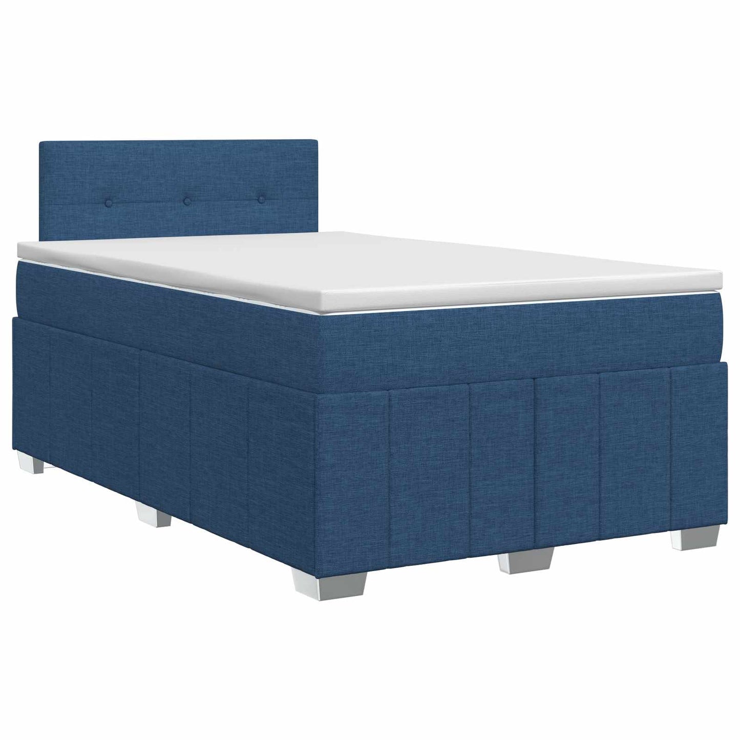 Boxspringbed met matras met hoofdeinde Blauw 120 x 200 cm Stof