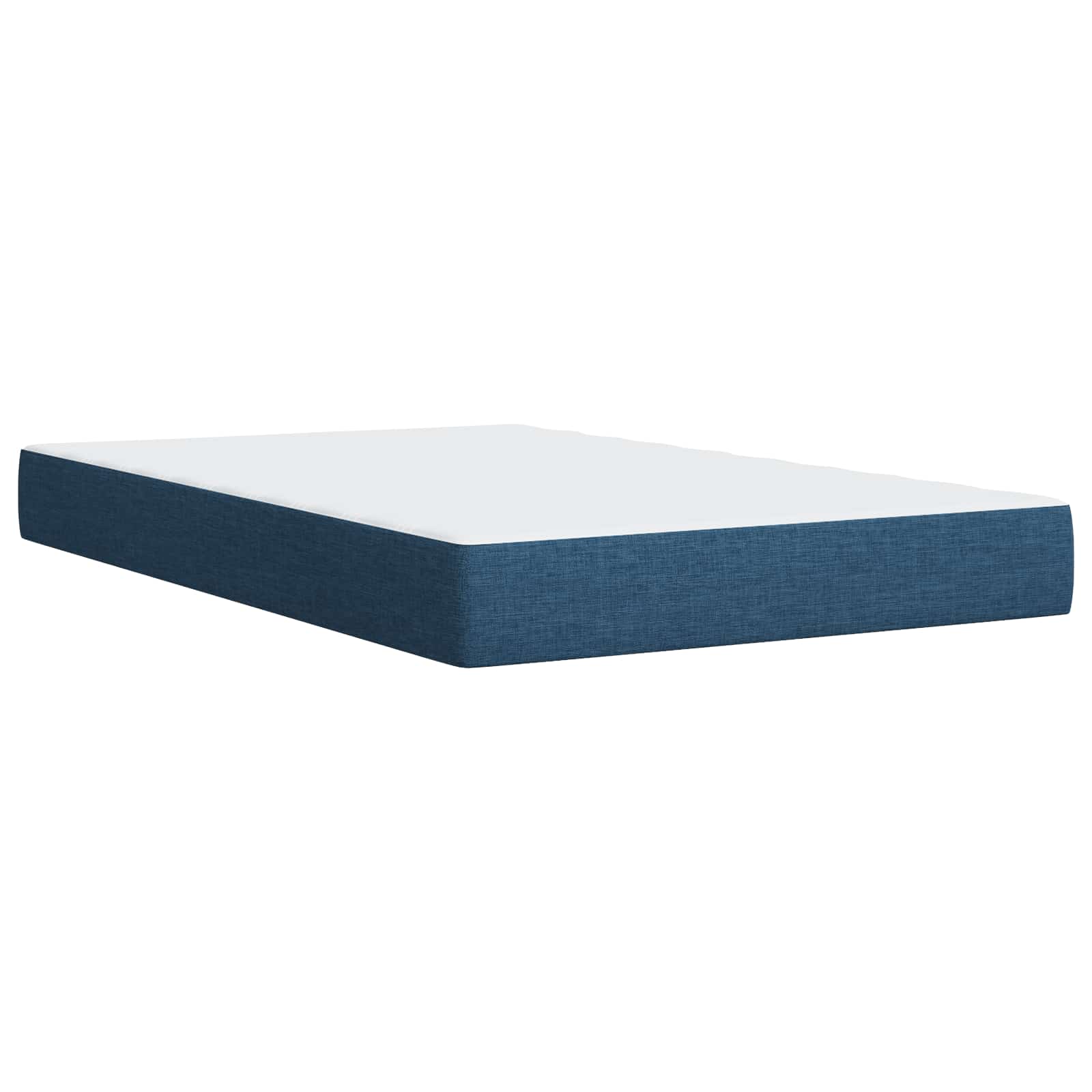 Boxspringbed met matras met hoofdeinde Blauw 120 x 200 cm Stof