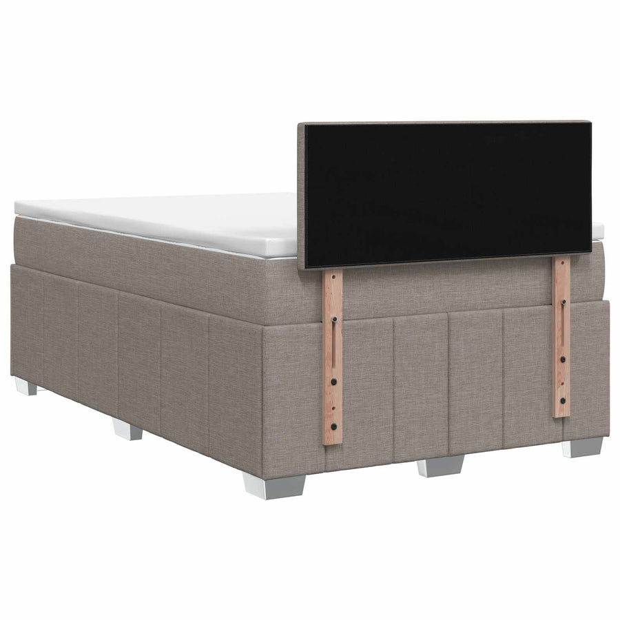 Boxspringbed met matras met hoofdeinde Taupe 120 x 200 cm Stof