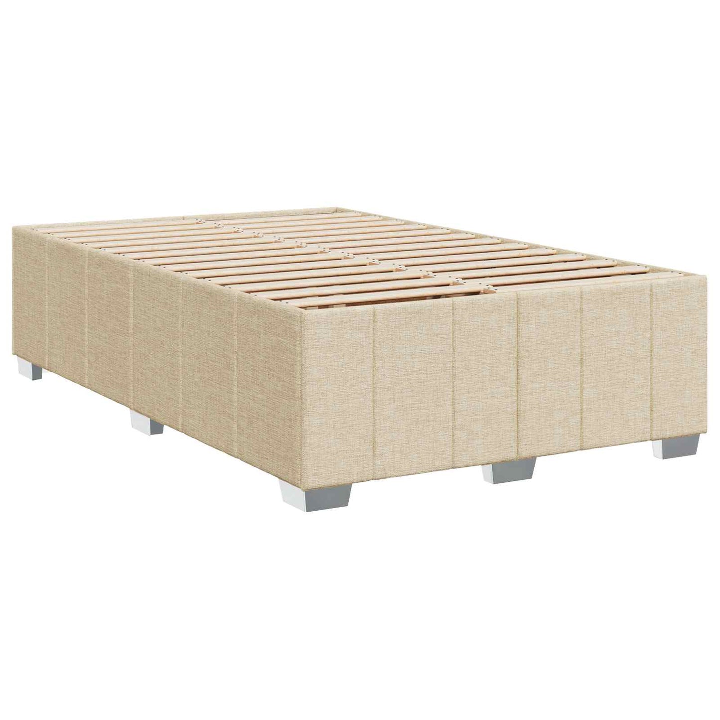 Boxspringbed met matras Crèmekleurig 120 x 200 cm Stof