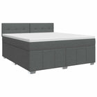 Boxspringbed 140x190 cm donkergrijs stof