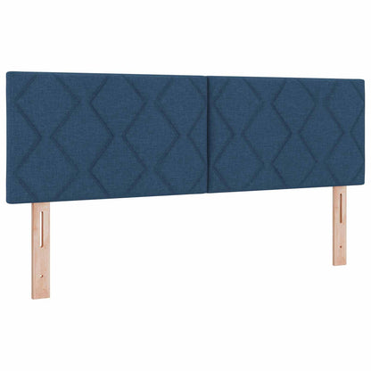 Boxspringbed met matras met hoofdeinde Blauw 140 x 190 cm Stof