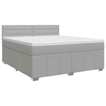 Boxspringbed met matras Lichtgrijs 140 x 200 cm Stof