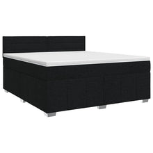 Boxspringbed met matras met hoofdeinde Zwart 140 x 200 cm Stof