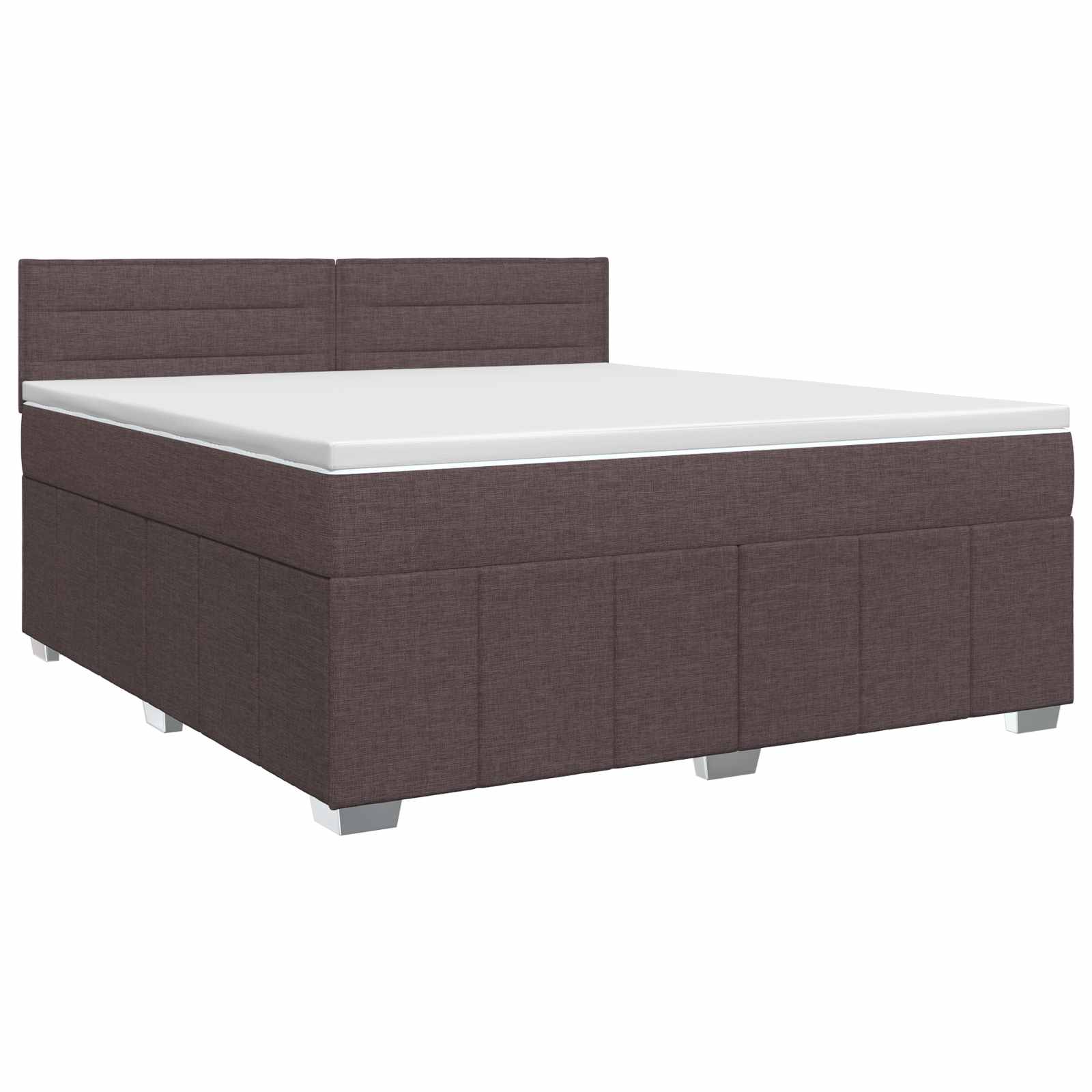 Boxspringbed met matras Donkerbruin 140 x 200 cm Stof